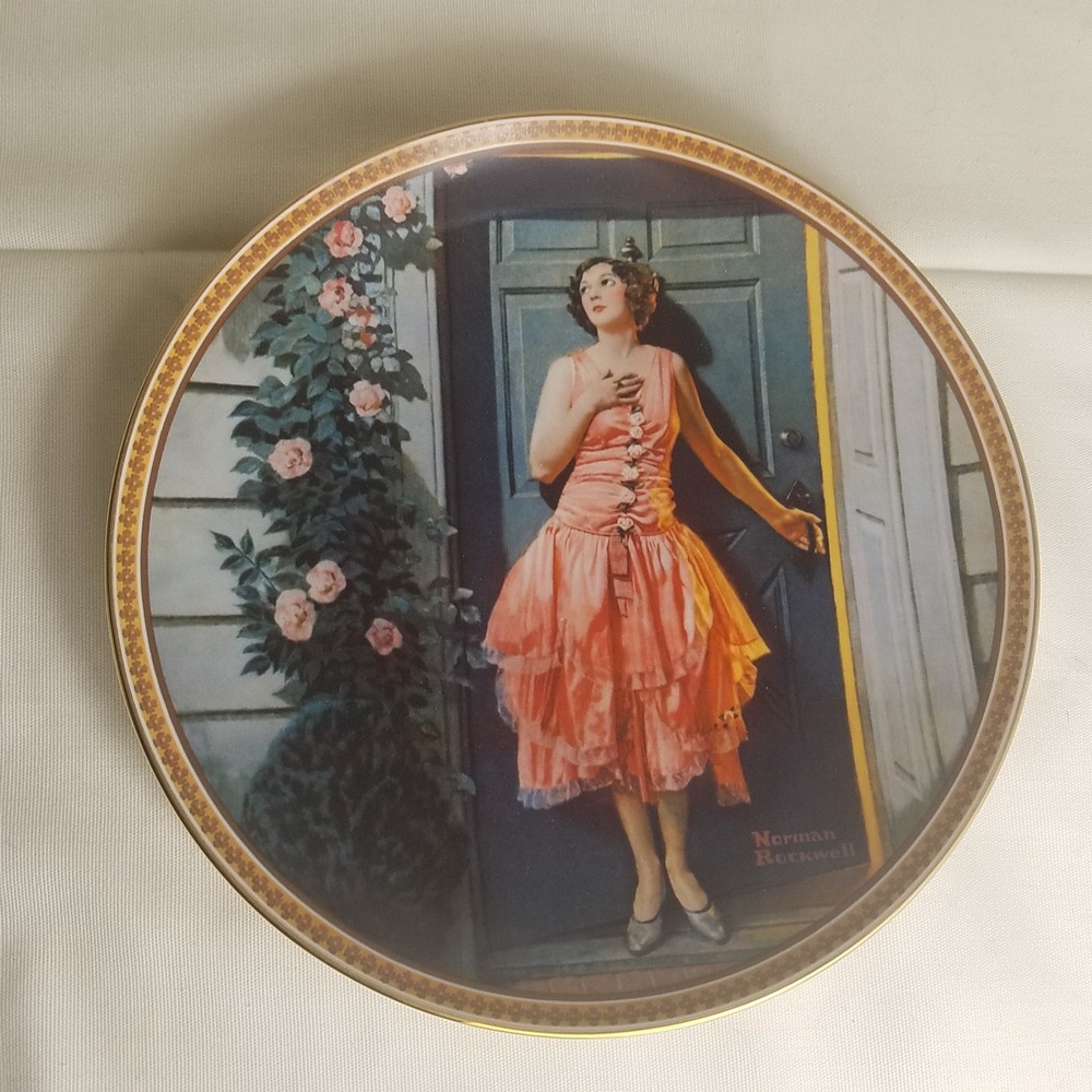 Knowles Norman Rockwell Collector Plate Standing in the‎ Doorway 1983 Excellent